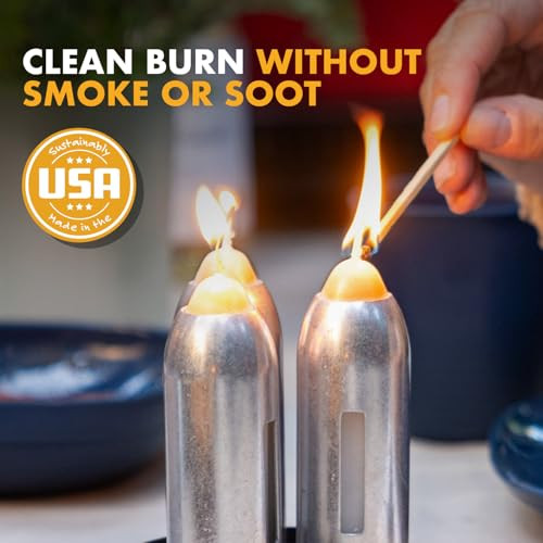 UCO 12-Hour Natural Beeswax Long-Burning Candles for UCO Candle Lanterns and Emergency Preparedness, 20-Pack, Made in