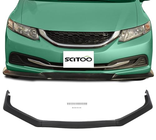 SCITOO Front Lip Spoiler Fits for 2013-2015 for Honda Civic Sedan