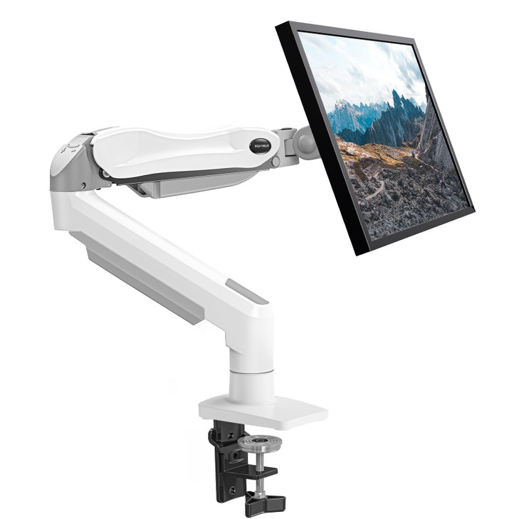 HUANUO Single Monitor Mount, 13 to 32 Inch Gas Spring Monitor Arm, Adjustable Stand, Vesa Mount with Clamp and Grommet