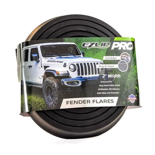 EZ Flares XL - Fender Flares PRO  Original EZ Lip Offroad Universal Flexible Foam Rubber 2-Inch Fender Extension
