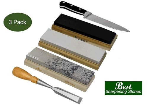 Arkansas Sharpening Stone Set - Wood Mounted 6"