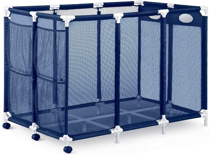 Modern Blue Pool Storage Bin - XX-Large | Nylon Mesh Basket Organizer For Your Goggles, Beach Balls, Floats, Swim Toys