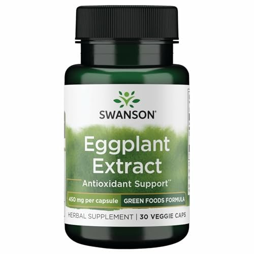 Swanson Eggplant Extract 20:1 450 Milligrams 30 Veg Capsules