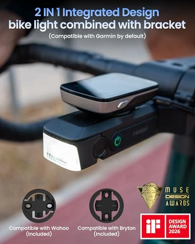 RAVEMEN FR1000 Bike Light for Night Riding, 30° Adjustable Bike Headlight