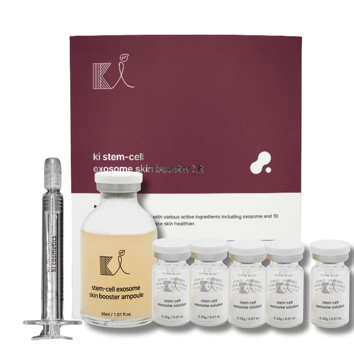 Stem-Cell Exosome Skin Booster Kit Booster Ampoule| Exosome, PDRN, Peptide, Collagen | Rejuvenation, Hydration,