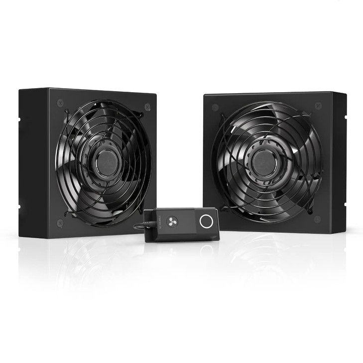 AC Infinity Rack Roof Fan Kit, Quiet Dual-Fans with Speed Controller.