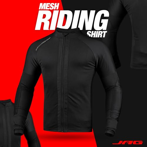 JAG Mesh Motorcycle Protective Shirt, Summer Riding Shirt for Men & Women