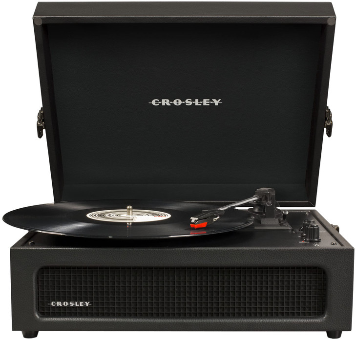 Crosley CR8017B-BK Voyager Record Player, Black