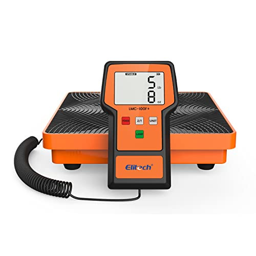 Elitech Refrigerant Scale 110 lbs, HVAC Scale with LB+OZ Display, LMC-100F+