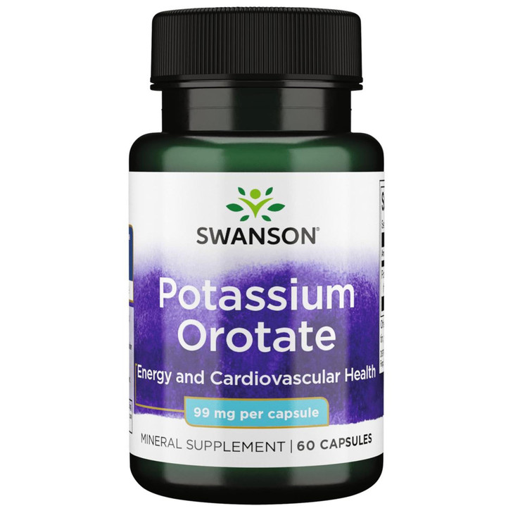 Swanson Potassium Orotate 99 Milligrams 60 Capsules