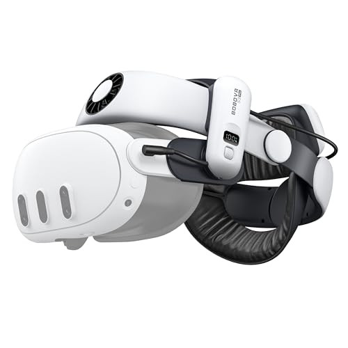 BOBOVR S3 Pro Battery Strap Accessories,Head Air Cooling System and 10000mah Hot-swappable Battery Pack,Compatible