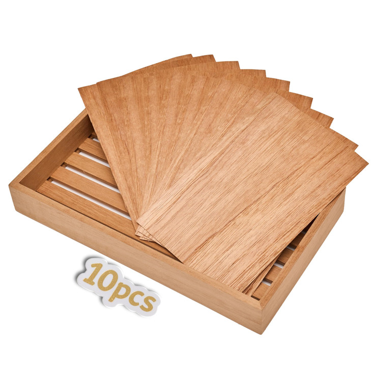 10 Pieces Spanish Cedar Wood Sheets for Cigar Humidor, Large Size 5.5"x8.2"x0.02" Easy to Cut and Manipulate, Thin