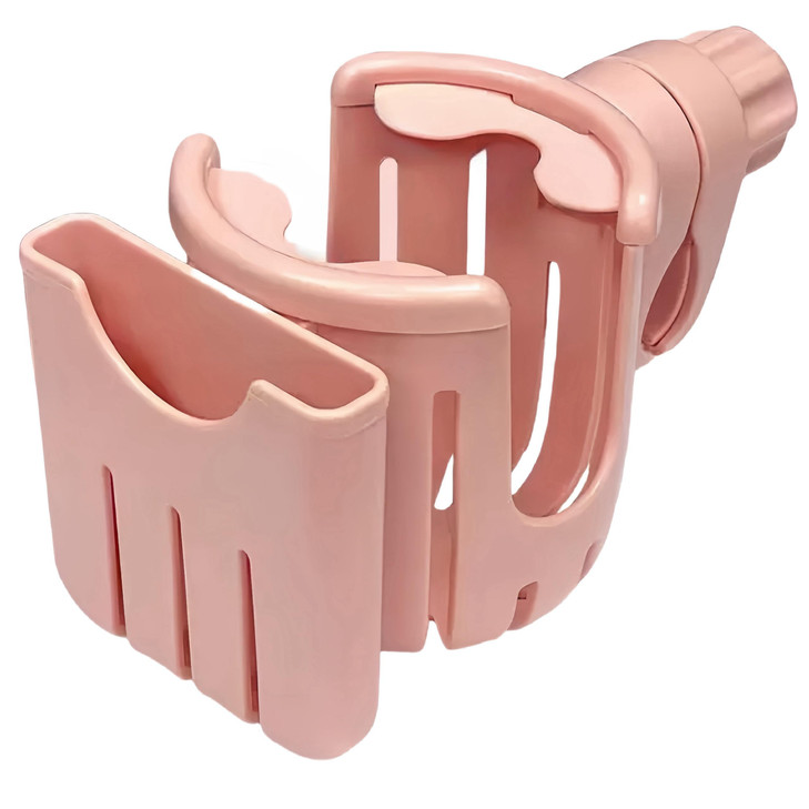 2-in-1 Water Bottle & Phone Holder for Bike - Stroller Cup Holder (Pink)