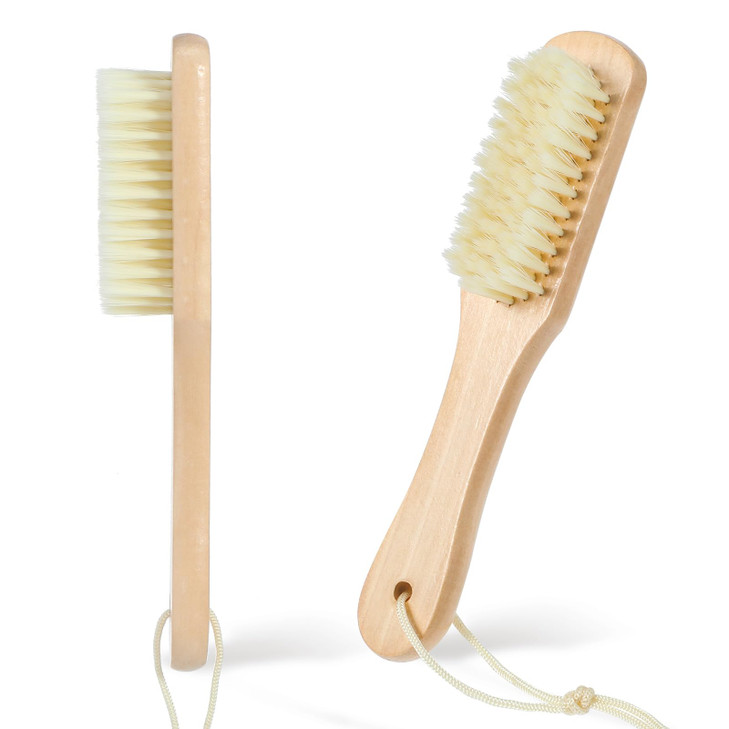 2Pcs Laundry Stain Brush Portable Stain Remover Tool, Small Wood Brush