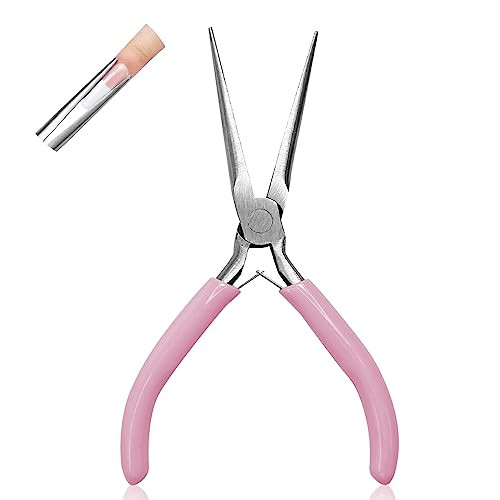 Acrylic UV Gel Tips Sculpture Tweezers Clip Nail Pincher Nipper Nail Form Kit Set, Stainless Steel Nail Shaping