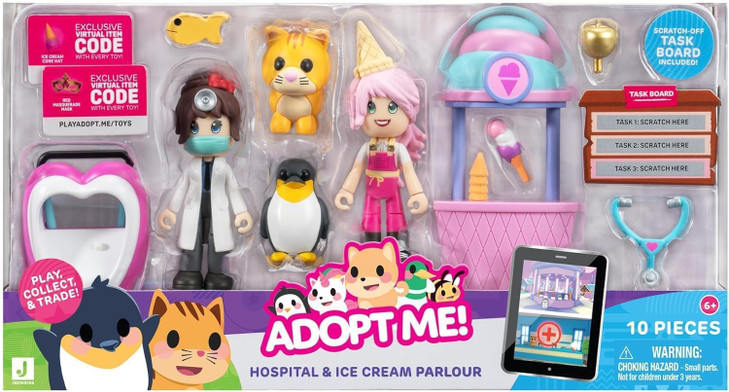 Adopt Me! Hospital and Ice Cream Parlour - Friends Pack Bundle - Amazon Exclusive - Top Online Game - Exclusive
