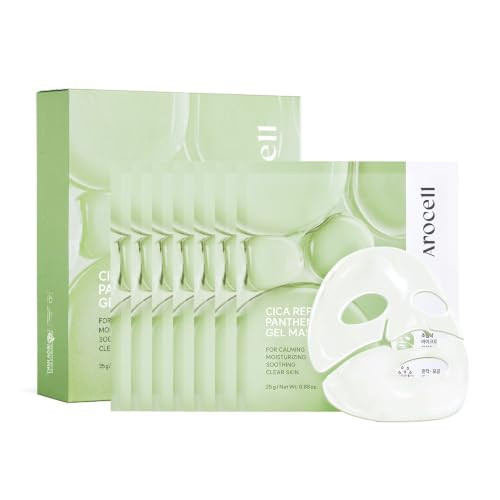 AROCELL Cica Hydrogel PDRN Mask with Panthenol & Centella Asiatica, Cooling Hydrogel Face Mask for Soothing Calming
