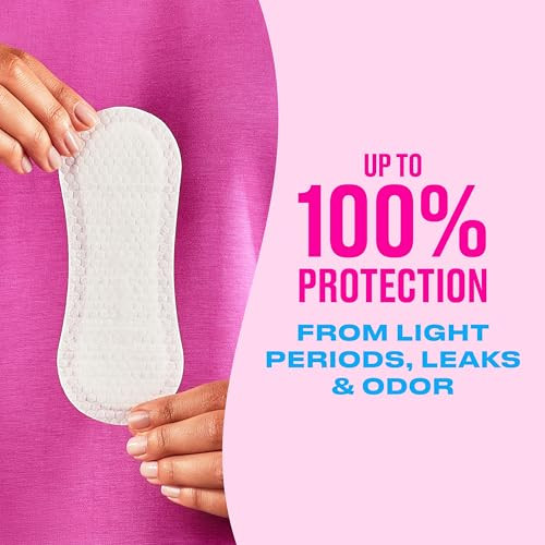 Carefree Panty Liners for Women Extra Long, Unwrapped, Unscented, 100 ct
