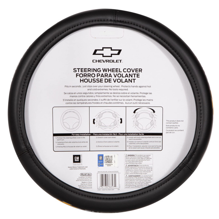 Chevy Gold Bowtie Style Premium Speed Grip Steering Wheel Cover