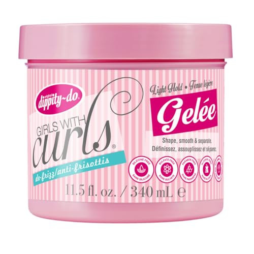 Dippity Do Girls with Curls Light Hold Gelee, Shape, Smooth & Separate Curls, Formulated with Aloe, Vitamin E & Wheat