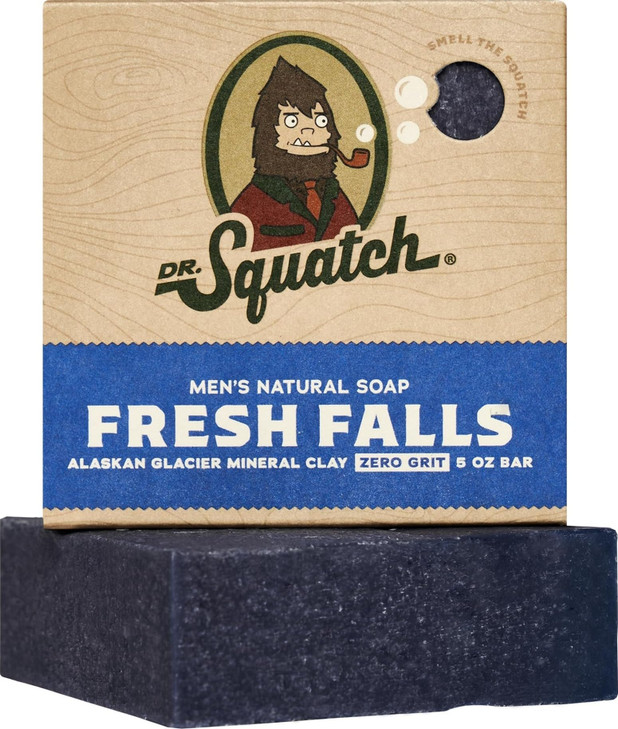 Dr. Squatch Natural Mens Bar Soap - Cold Process Body Soap Bar with Natural Oils - Gifts for Men - Fresh Falls (5 oz)
