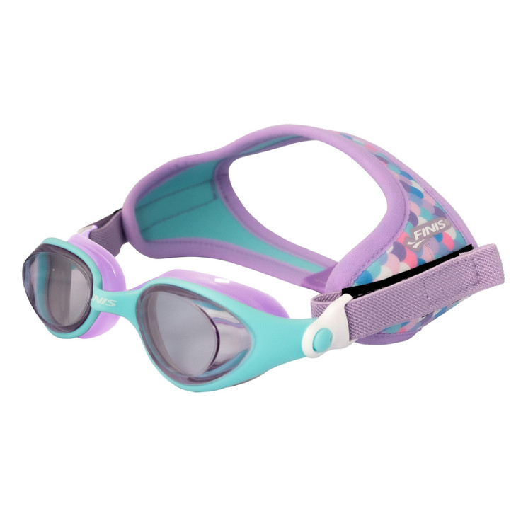 FINIS DragonFly Kids Swim Goggles - Ages 3-8 - UV Protection - Floating Neoprene Strap - Soft Silicone Fit - Lavender