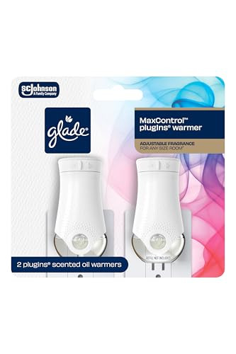Glade PlugIns Air Freshener Warmer, Scented and Essential Oils for Home and Bathroom, Up to 70 Days on Low Setting, 2