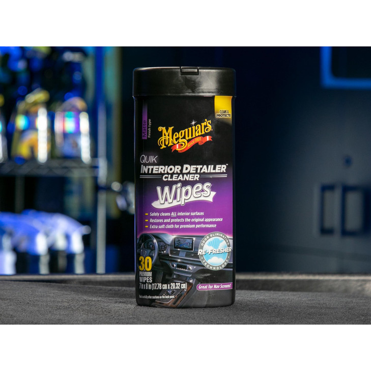 Meguiar's Quik Interior Detailer Wipes, 25 Wipes