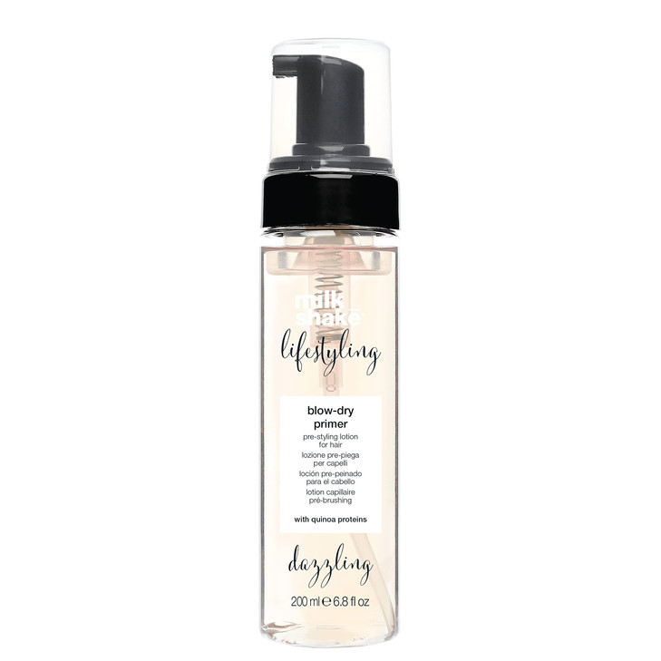 milk_shake Blow Dry Primer | Body-boosting blow-dry base for soft, flat hair | Reduces drying time, protects from heat
