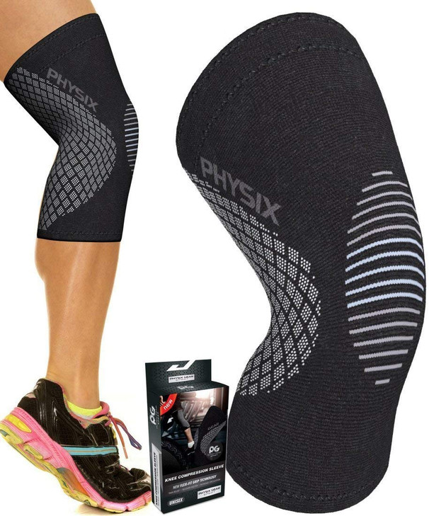 PHYSIX GEAR Knee Support Brace - Premium Recovery & Compression Sleeve for Meniscus Tear, ACL, MCL Running & Arthritis
