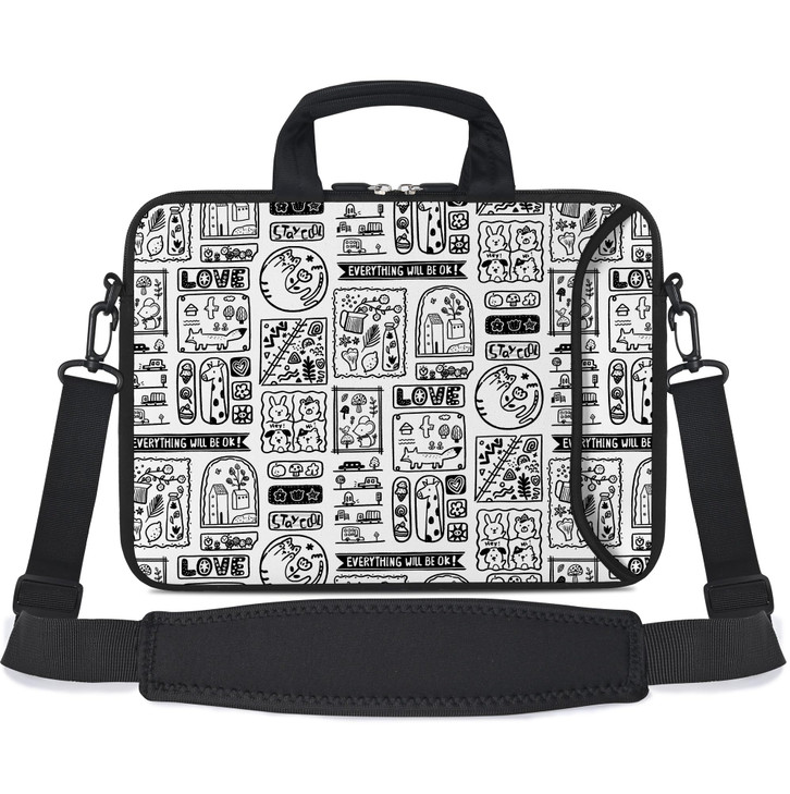 RICHEN 14 15 15.4 15.6 inch Laptop Shoulder Bag Messenger Bag Notebook Handle Sleeve Neoprene Carrying Tablet Case