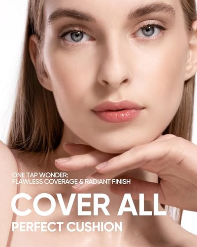 SKINTIFIC Cushion Foundation | Full coverage, Weightless, Skin fit, Satin Glow Finish, Oil-Control Waterproof