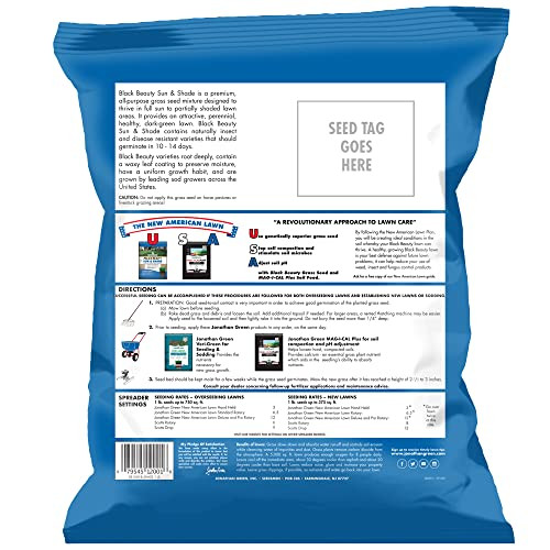 Jonathan Green (12001) Black Beauty Sun & Shade Grass Seed - Cool Season Lawn Seed (1 lb)