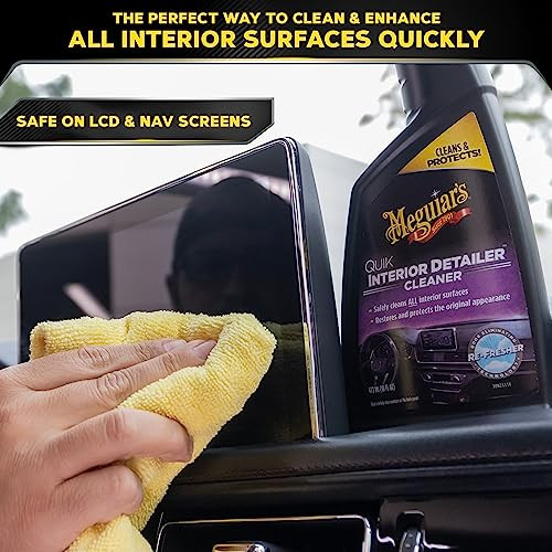 Meguiar's Quik Interior Detailer - This Non-Greasy Formula Cleans and Protects All Interior Surfaces - Easy Cleaning
