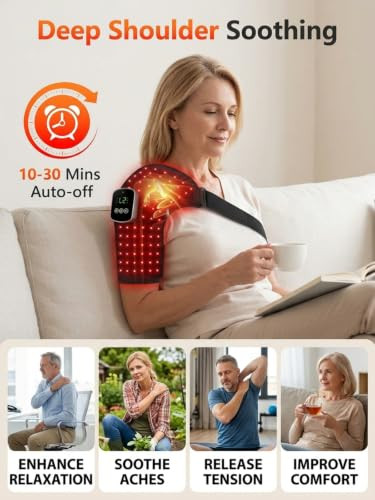 Zdatt Red Light Therapy for Knee with 4 Vibration Massage Areas, 5000mah Rechargeable Knee Massager with Heat and Red