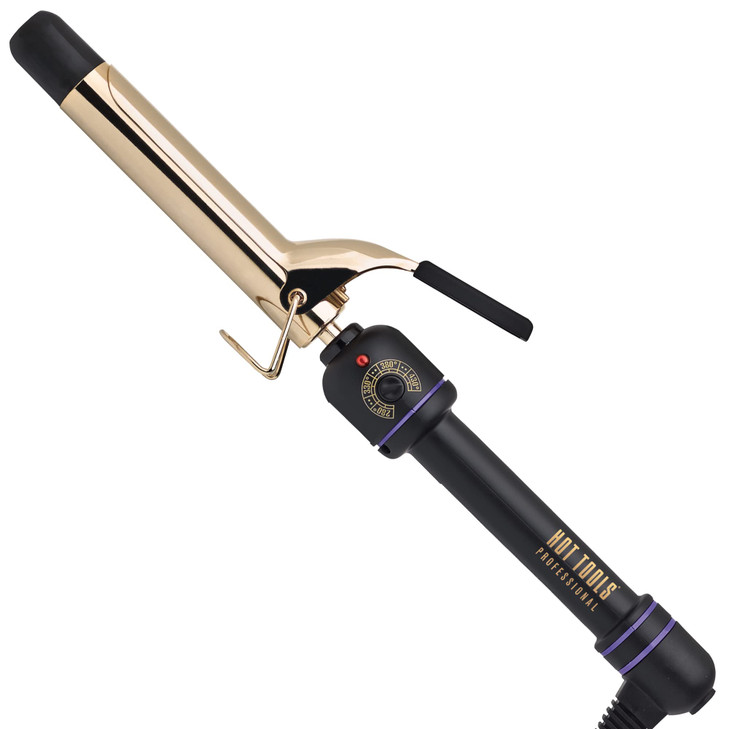 Hot Tools Pro Artist 24K Gold Extra Long Curling Iron | Long Lasting, Defined Curls (1 in)
