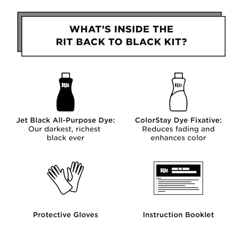 Rit Back to Black Dye Kit, 5.88 x 5 x 2.38