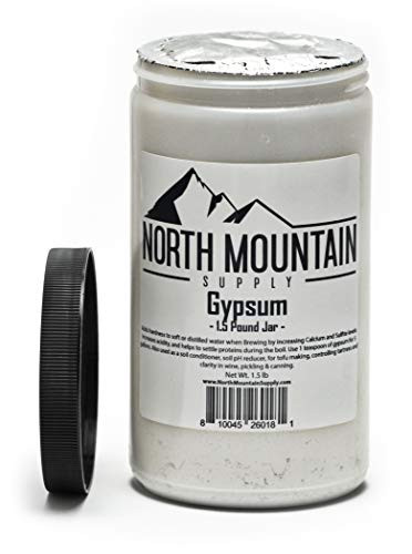 North Mountain Supply - GY-1.5lb Food Grade Calcium Sulfate (Gypsum) (1.5 Pounds)