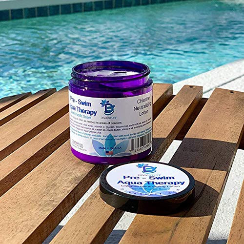 Diva Stuff Pre-Swim Aqua Therapy Chlorine Neutralizing Body Lotion, Protects Skin From Chlorine and Salt Water (South