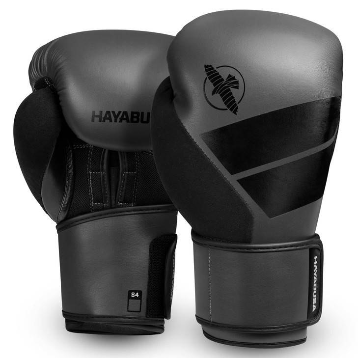 Hayabusa S4 Boxing Gloves - Sparring & Muay Thai - Charcoal, 14oz