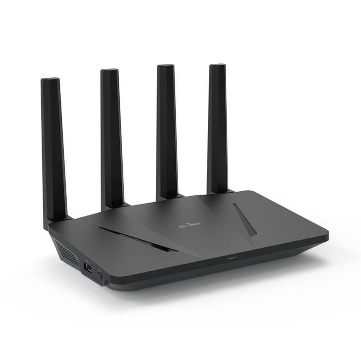 GL.iNet GL-AX1800(Flint) WiFi 6 Router -Dual Band Gigabit Wireless Internet Router | 5 x 1G Ethernet Ports | Up to 120