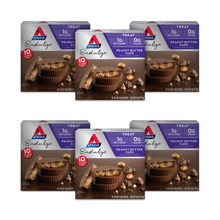 Atkins Endulge Peanut Butter Cups, <1g Sugar, 60 Count