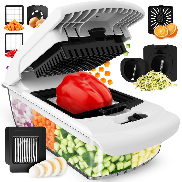 Fullstar Vegetable Chopper & Mandoline Slicer for Kitchen - Food Chopper with Container, Cheese Grater, Home