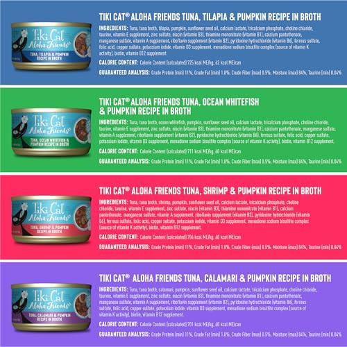 Tiki Cat Aloha Friends Wet Cat Food, Variety Pack, 3 oz. Cans (12 Count)
