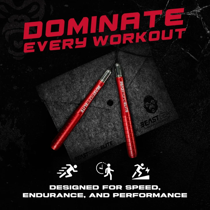 Beast Gear Jump Rope, Jump Ropes for Fitness, Premium Aluminium Skipping Rope for Men Women - Boxing, MMA, HIIT,