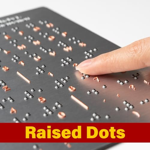 Braille Alphabet Board with 2024 Dec. Upgraded Raised Dots, Numbers & Punctuation Braille Learning for Beginners,