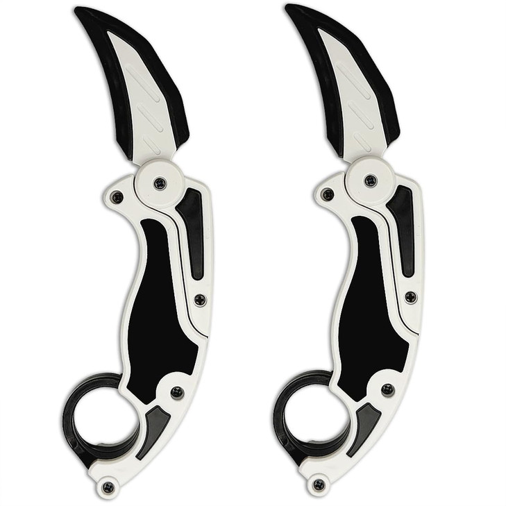 Dreamplay Fidget Gravity Karambit Knife, 2 Pcs 3D Printed Gravity Toys Fake Knife Perfect for Anxiety Stress Relief