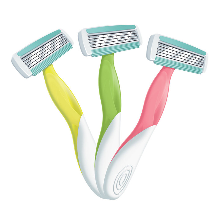 BIC Soleil Comfort Scented Disposable Razors for Women, Sensitive Skin Razor with Aloe Vera and VItamin E Lubricating Strip and 4 Blades, 3 Piece Raz