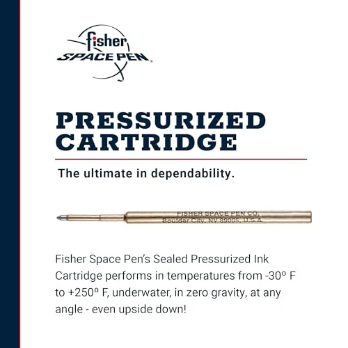 Fisher Space Pen Fine Point Pressurized Cartridge Refill, Blue Ink, 1 Pack