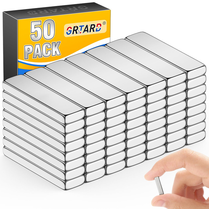 Grtard 100 Pack Neodymium Magnets, Super Strong Bar Magnets, 10 x 5 x 2mm
